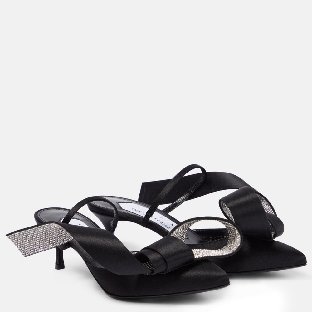AREA x Sergio Rossi Marquise crystal-embellished sandals